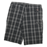DICKIES Mens Shorts Black & Grey Check 2XL W38 Cotton Blend Casual Workwear