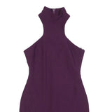 CINQ A SEPT Womens Purple Polyester Blend Bodycon Sleeveless High Neck Mini