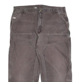 CARHARTT Mens Cotton Relaxed Tapered Brown W40 L27 Workwear Utility Trousers
