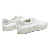 POLO RALPH LAUREN Mens Leather Low Top Trainers White UK 6 Classic Casual Shoes