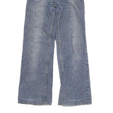 CZG Womens Regular Fit Wide-Leg Denim Jeans Cotton Blend W22 L27 Patchwork