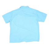 MAUI Mens Blue & White Cotton Blend Shirt XL Casual Button Front Summer Style