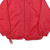 Mens Red Plain Zip Jacket XL Polyester Blend Lightweight Classic Fit Casual