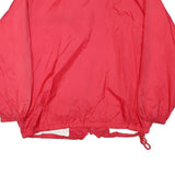 Mens Red Plain Zip Jacket XL Polyester Blend Lightweight Classic Fit Casual