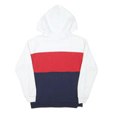 LEVI'S Mens White Red & Navy Colourblock Hoodie XS Cotton Blend Casual