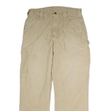 CARHARTT Mens Beige Cotton Blend Regular Fit Straight Leg Trousers W32 L29