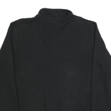 NHL Mens Black Pullover Plain Quarter Zip Basic Knit 2XL Cotton Blend Jumper