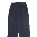 ASOS Womens Cotton Blend Navy Relaxed Cargo Trousers W26 L28 Casual Zip
