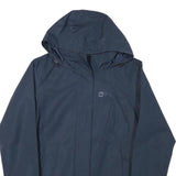 JACK WOLFSKIN Womens Blue Outdoor Jacket XS Polyester Blend Zip Hooded Plain