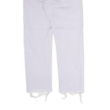 LEVI'S 501 Womens Jeans White Regular Straight Denim W30 L28 Frayed Hem Button