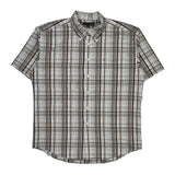 Tommy Hilfiger Checked Short Sleeve Shirt - XL Brown Cotton