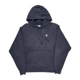 Reverse Weave Champion Hoodie - Large Navy Cotton Blend