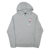 NIKE Mens Grey NBA Pullover Hoodie M Cotton Blend Casual Sportswear