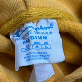 Reverse Weave Champion Spellout Hoodie - Medium Yellow Cotton