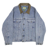 CABELA'S Mens Blue Cotton Button Denim Jacket L Outdoor Casual Classic