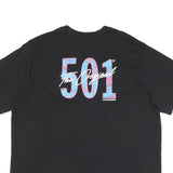 LEVI'S Mens Black Graphic T-Shirt XL Short Sleeve Crew Neck Classic Cotton Blend