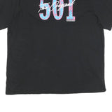 LEVI'S Mens Black Graphic T-Shirt XL Short Sleeve Crew Neck Classic Cotton Blend