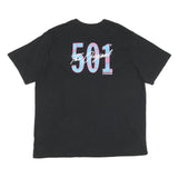 LEVI'S Mens Black Graphic T-Shirt XL Short Sleeve Crew Neck Classic Cotton Blend