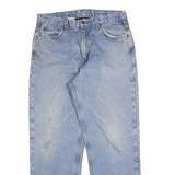 CARHARTT Mens Regular Fit Straight Light Blue Denim Jeans W33 L32 Zip Cotton