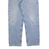 CARHARTT Mens Regular Fit Straight Light Blue Denim Jeans W33 L32 Zip Cotton