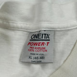 Hard Rock Cafe Oneita Single Stitch T-Shirt - XL White Cotton