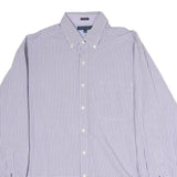 TOMMY HILFIGER Mens Blue & White Check Shirt M Regular Fit Button-Down Collar
