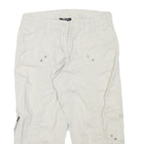 STYLE AND CO Womens White Casual Cargo Plain M W28 Cotton Blend Shorts