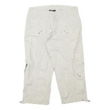 STYLE AND CO Womens White Casual Cargo Plain M W28 Cotton Blend Shorts