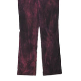 RALPH LAUREN Womens Cotton Blend Burgundy Regular Straight Trousers W30 L31