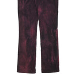 RALPH LAUREN Womens Cotton Blend Burgundy Regular Straight Trousers W30 L31