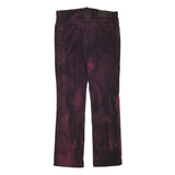 RALPH LAUREN Womens Cotton Blend Burgundy Regular Straight Trousers W30 L31