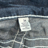 True Religion Studded Denim Shorts - 34W US 8 Dark Wash Denim