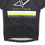 CASTELLI Mens Black & Yellow City Cycle T-Shirt L Short Sleeve Crew Neck Cycling