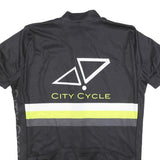 CASTELLI Mens Black & Yellow City Cycle T-Shirt L Short Sleeve Crew Neck Cycling
