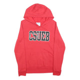 CHAMPION Womens Red CSUEB Pullover Hoodie L Cotton Blend Casual Sweatshirt