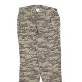 DECATHLON Mens Regular Fit Camouflage Cotton Blend Trousers W30 L32 Zip Pocket