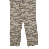 DECATHLON Mens Regular Fit Camouflage Cotton Blend Trousers W30 L32 Zip Pocket