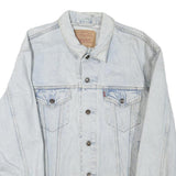 LEVI'S Mens Blue Denim Button Jacket XL Cotton Blend Classic Casual