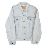 LEVI'S Mens Blue Denim Button Jacket XL Cotton Blend Classic Casual