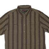 MAMMUT Mens Brown Striped Shirt XL Lightweight Casual Cotton Blend Summer
