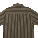 MAMMUT Mens Brown Striped Shirt XL Lightweight Casual Cotton Blend Summer