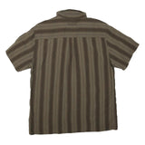 MAMMUT Mens Brown Striped Shirt XL Lightweight Casual Cotton Blend Summer