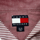 Tommy Hilfiger Striped Shirt - XL Red Cotton