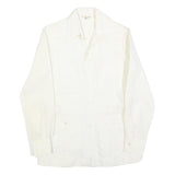 CRIOLLA Mens White Cotton Blend Shirt S Classic Long Sleeve Button Shirt