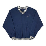 Nike Windbreaker - Large Blue Polyester