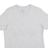 ADIDAS Mens Grey T-Shirt M Short Sleeve Crew Neck Cotton Blend Casual Sport