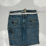 Hip Hop Crest Jeans Cargo Shorts - 36″ Waist Blue Cotton