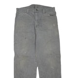 DICKIES Mens Grey Regular Fit Straight Denim Jeans W36 L34 Workwear