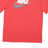 NIKE Mens Red Crew Neck Short Sleeve Graphic T-Shirt M Cotton Blend