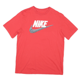 NIKE Mens Red Crew Neck Short Sleeve Graphic T-Shirt M Cotton Blend